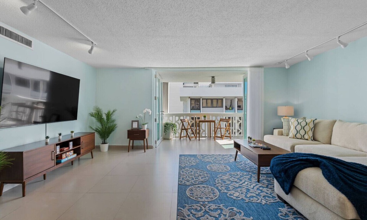 Condado Condo | Block to Beach, Modern 3BR w/AC, Patio, Parking