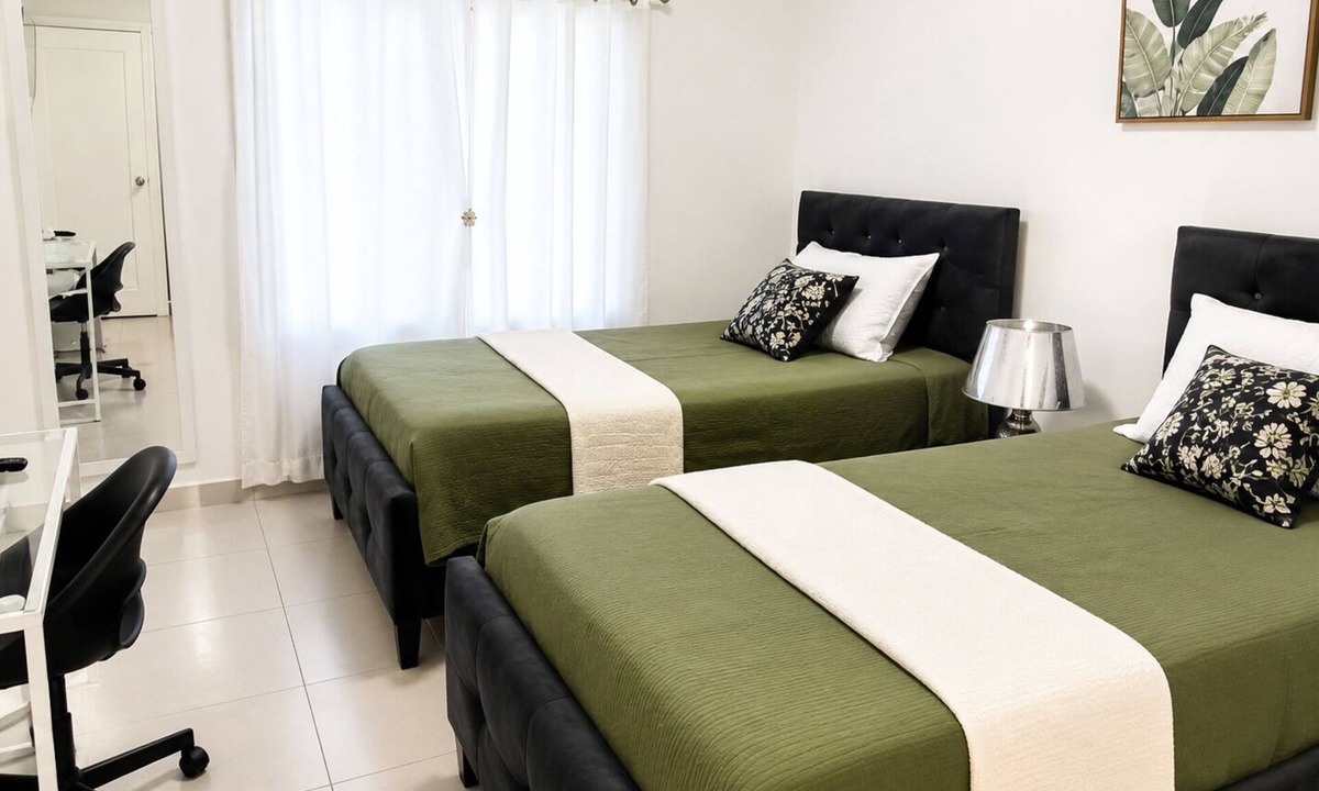 Santiago Province Apartment | first floor apartment in Santiago king side bed pool