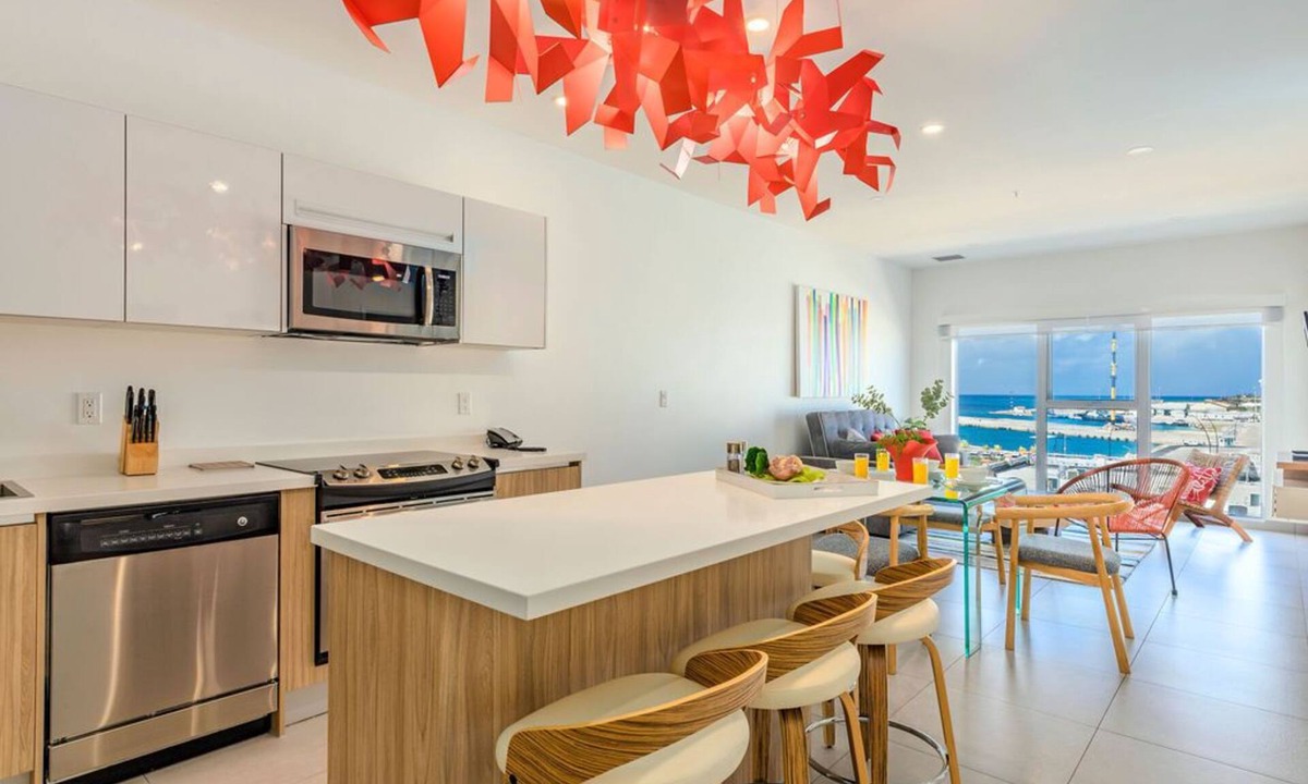 Oranjestad-West Condo | Modern Luxury 2/BR Condo with Sea View