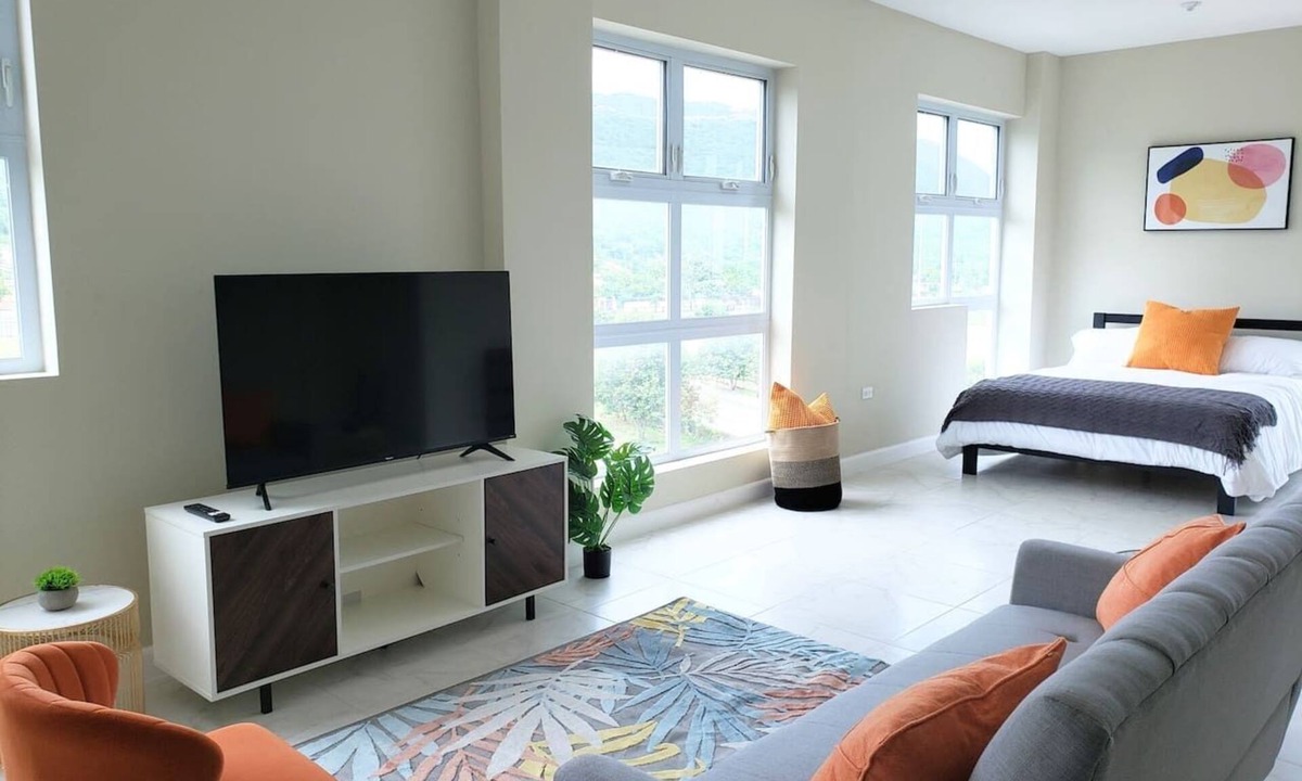 New Kingston Apartment | Studio w/24/7 Security & Stadium Views|Gym|Tennis @ The Lofts