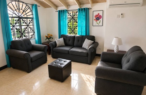 Falmouth Apartment | 2BR Garden Suite – Minutes from a Glowing Lagoon