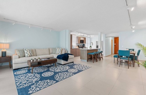 Condado Condo | Block to Beach, Modern 3BR w/AC, Patio, Parking
