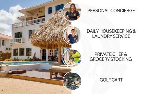 Plantation Villa | Jammin Gecko - 3 Story Oceanfront Luxury Villa 5 Bedroom w Pool