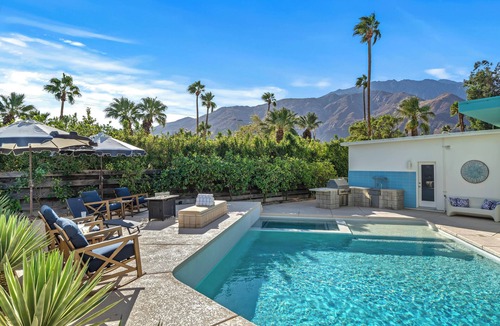 Racquet Club Estates House | Starr of the Desert - Relax & Recharge: Elegant Design, Cozy Fire Pit & Poolside Bliss