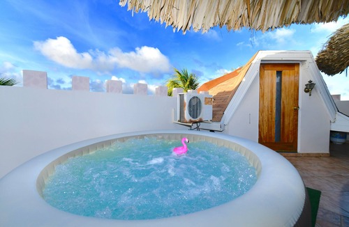 Bubali Villa | Unique Castle Penthouse 5Bed Villa Rooftop Panoramic View Eagle Beach Palm Beach