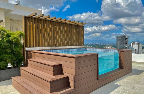 Downtown Santo Domingo Apartment | Urban Gem in Santo Domingo City Center, Rooftop Pool, Hot Tub, Grill, City Views.