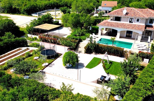 Krk House | Villa CECILIA (5*): Stone house, heated indoor pool, big outdoor pool, fitness