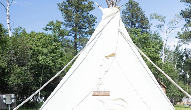 Bear Tipi, Rustic "Bear" Tipi by Bighorn Mountains in Story