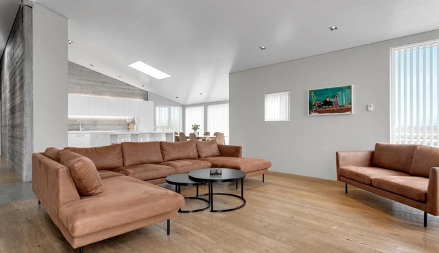 Luxury Villa with River View in Laugaras