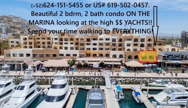 Marina-front condo! Downtown Cabo! Walk Everywhere! The coolest 1 bdrm condo! in Cabo San Lucas