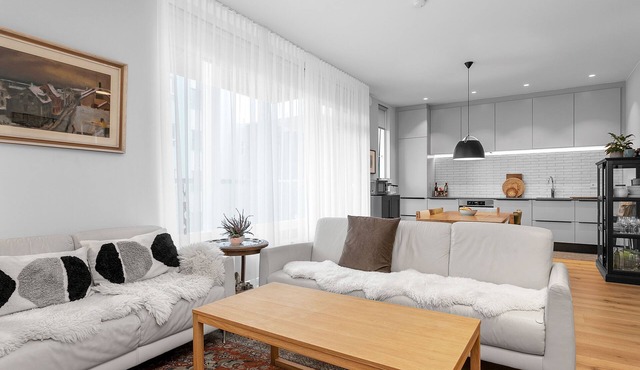 Modern, 2-bedroom apartment 15min walk from downtown Reykjavik. Free parking. in Reykjavík