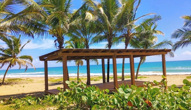 Nothing but Blue Skies and Endless Beach from this Comfortable Beachfront Condo