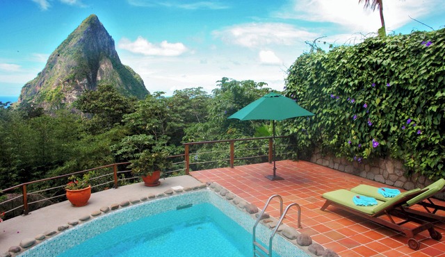 Private Pool Villa with Iconic Piton Views