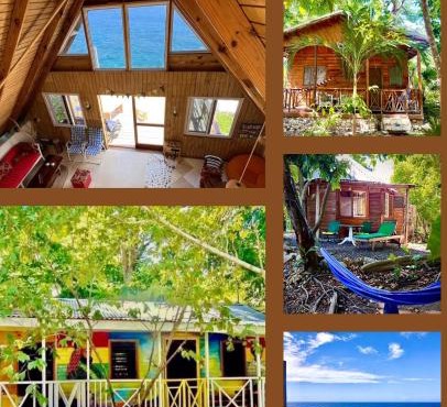 SEA side cottages in TROPICAL garden