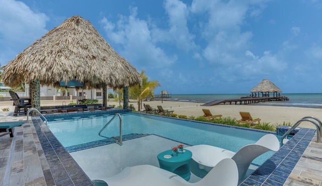 Seana Beach Luxury Beachfront Villa Infinity Pool, Swim-Up Bar & Private Pier
