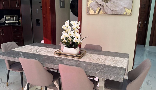 Secure and quiet 3-bedrooms apartment with AC in a gated community in Tenares.