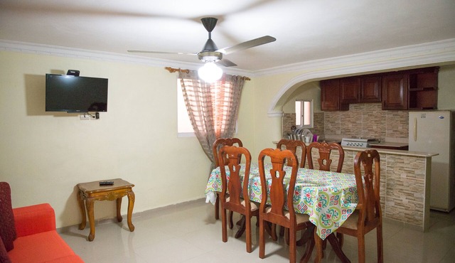 Spacious 2-Bedroom Apartment with 2 Bathrooms Near SDQ Airport Fast Wi-Fi &