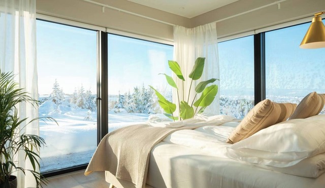 The Glass House - under Aurora in Mosfellsbær