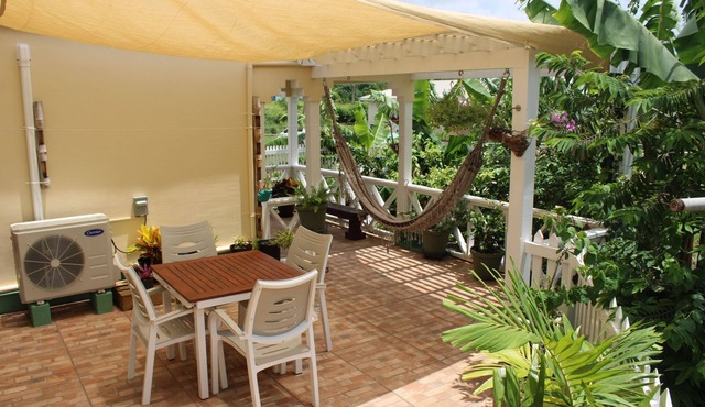 Tropical garden cottage -private with patio & courtyard. Plus vehicle for rent