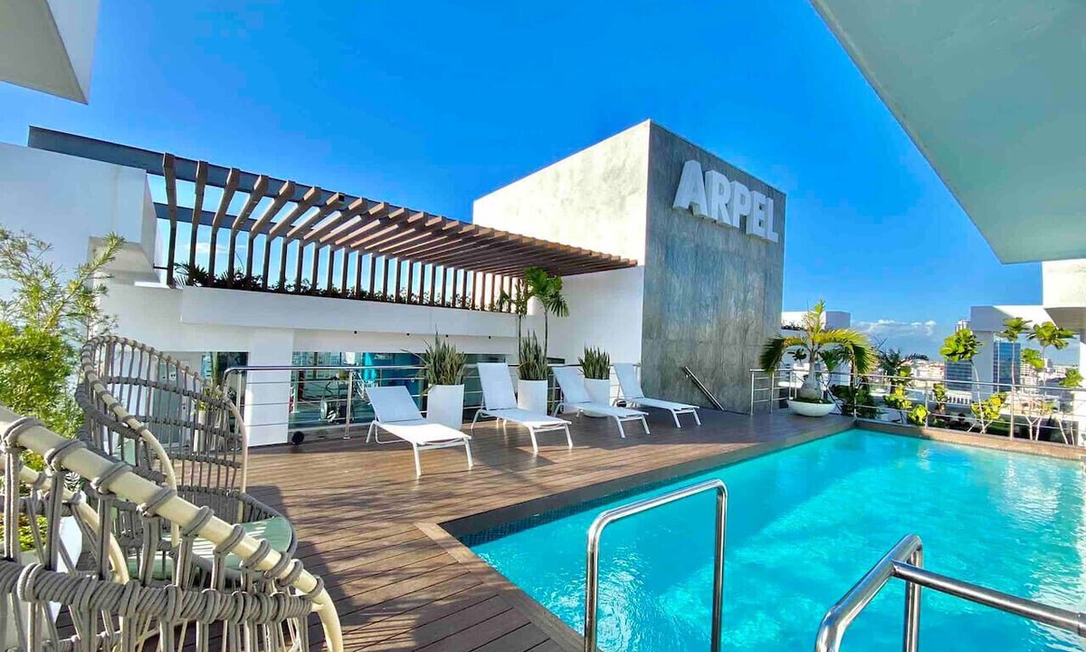 Downtown Santo Domingo Apartment | Upscale, City Center Luxury Condo, Beautifully Decorated, King Bed, Pool.