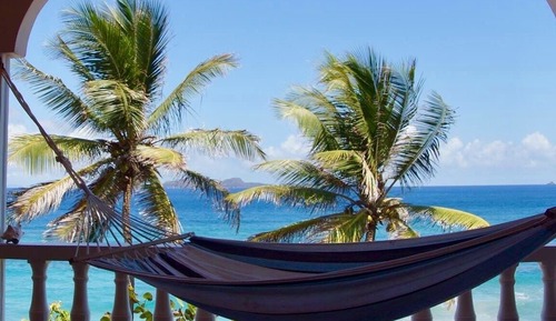 Honeymoon Double Room, 1 King Bed, Terrace, Beach View (Grenadine)