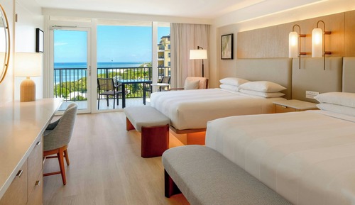 Room, 2 Queen Beds, Partial Ocean View