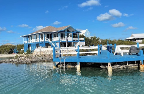 Ocean Point Villa | Villa Patina—True TC Islands style with private dock and beach on Chalk Sound