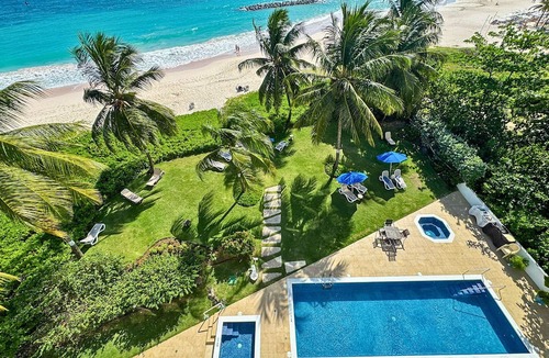 Maxwell Condo | White Sand Beach Front, Turquois Blue Ocean View, Pools, Hot tub, Guarded,5 star