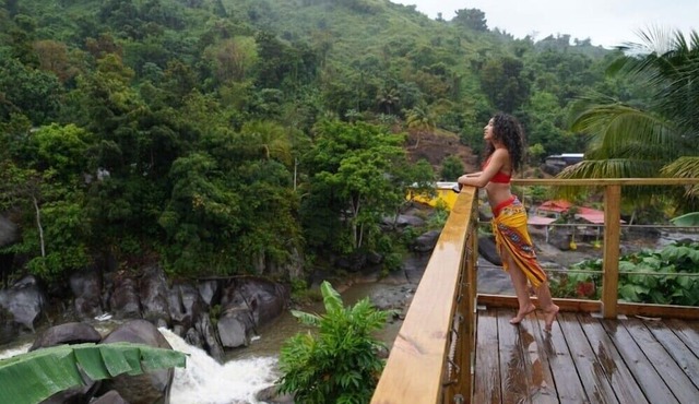 El Yunque Waterfalls, forest and river tiny house