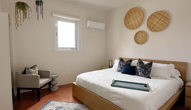 2 Bedroom APT w/Ocean & Condado Lagoon views, restaurants, walk to the beach.
